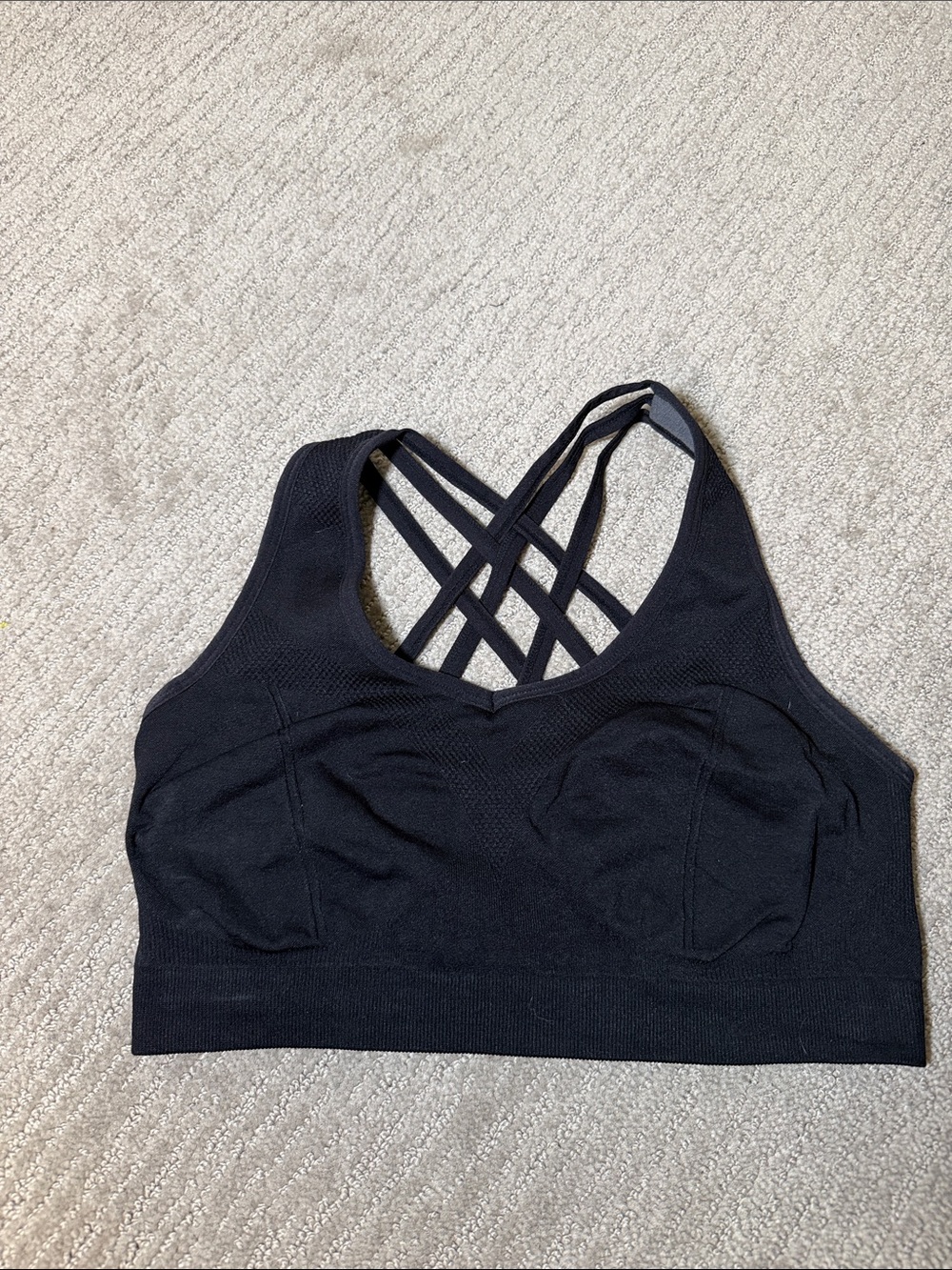 Black Strappy Sports bra